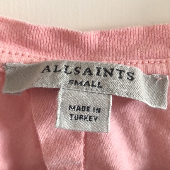 All Saints Pink T-shirt SZ S - Picture 2 of 6